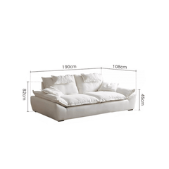 Luxury Modern Minimalist Sailboat Sofa - Ultra Wide Deep Cloud Cream Design
