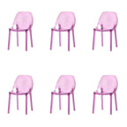 Armless acrylic side Parsons dining chair for indoor home use