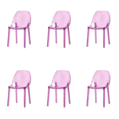 Home Indoor Armless Dining Chairs Acrylic Side Parsons Chair Dining Chairs
