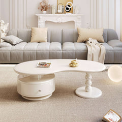 Modern Creative White Coffee Table with Storage