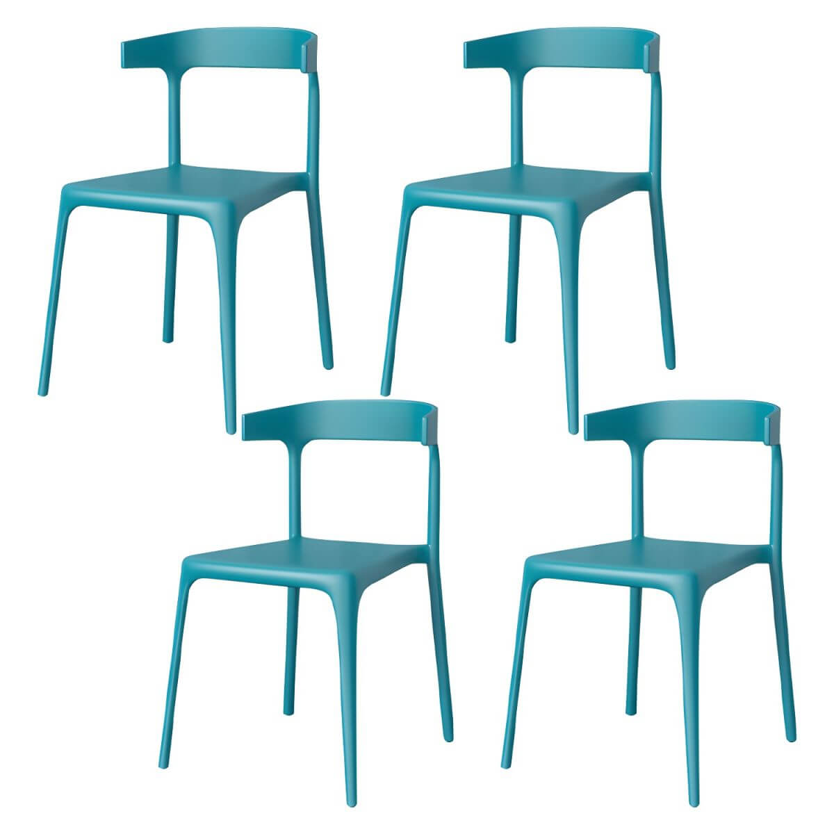 Stackable Nordic acrylic dining chair with backrest and acrylic legs