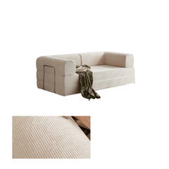 Soft Velvet 3-Seater Sofa Bed - Elegant Modern Design with Easy Maintenance
