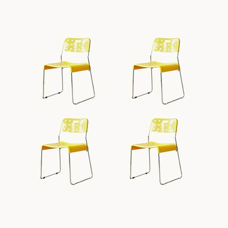 Stackable plastic and acrylic side chair for modern garden and dining use
