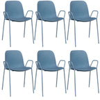 Scandinavian stackable kitchen chair with plastic and acrylic seat and metal legs