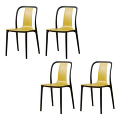 Modern Style Low-Back Plastic & Acrylic Side Chair for Kitchen & Dining Dining Chairs
