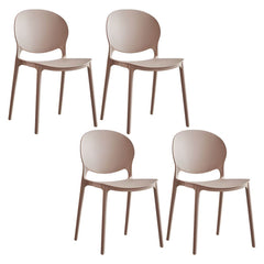 Modern Plastic Open Back Dining Side Chair 32"H Acrylic Dining Chair for Restaurant Dining Chairs