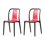 Low-back plastic and acrylic side chair with modern style for kitchen and dining areas