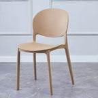 Scandinavian style stackable plastic and acrylic dining side chair for kitchen and dining
