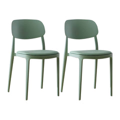 Plastic Scandinavian Living Room Side Chair Matte Finish Open Back Dining Chair Dining Chairs