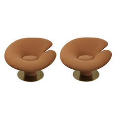 Modern Papasan Chair in Linen Blend Upholstery with Reclining Feature and High-Back Accent Chairs