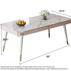 Sintered Stone Dining Table with Storage Drawers