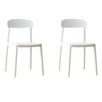 Scandinavian style low back kitchen and dining chair made of plastic and acrylic