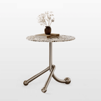 45cm terrazzo accent table with unique three-leg design for stability and style