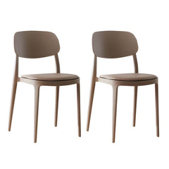 Plastic Scandinavian Living Room Side Chair Matte Finish Open Back Dining Chair Dining Chairs