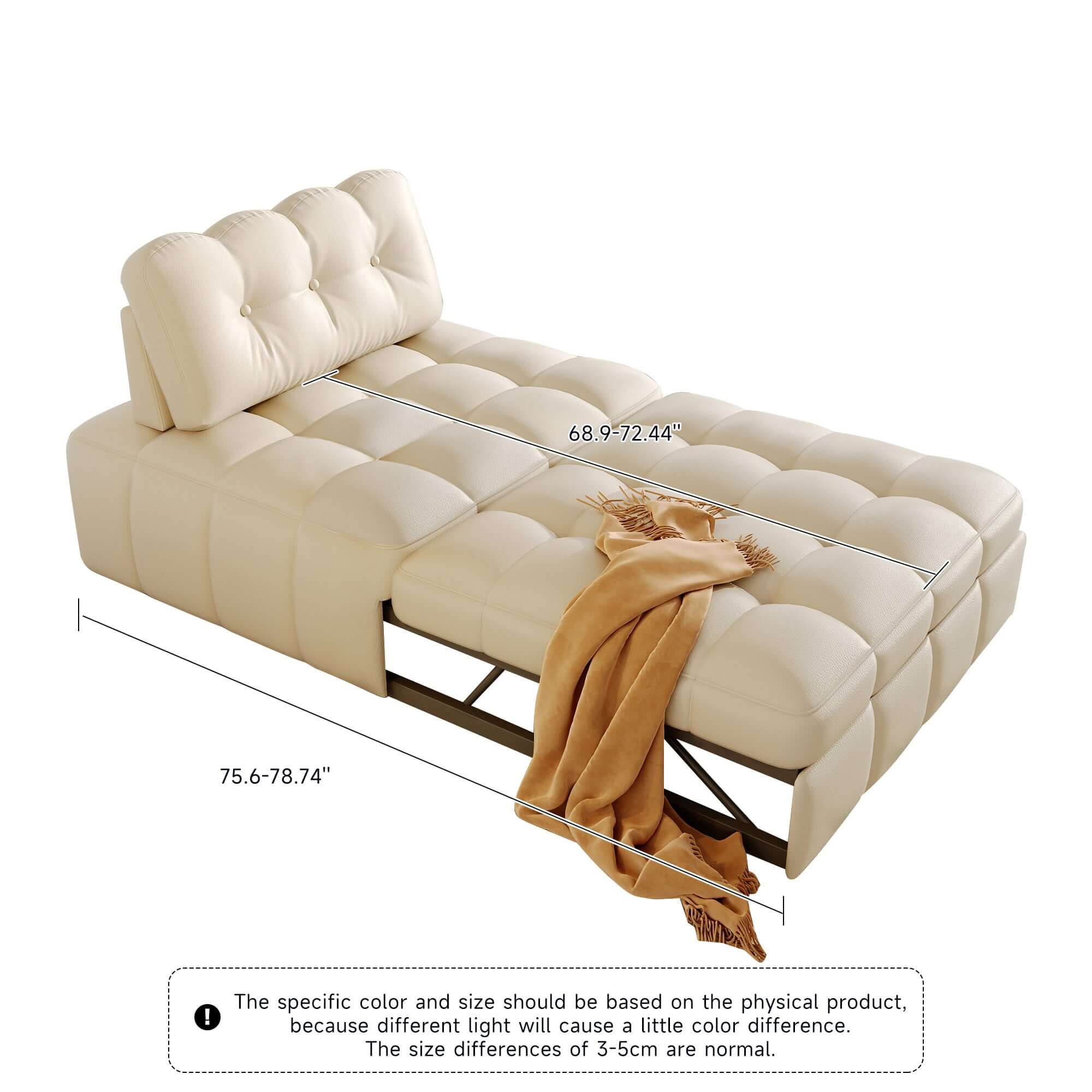 Modern convertible sofa bed that easily switches between a comfortable couch and a bed