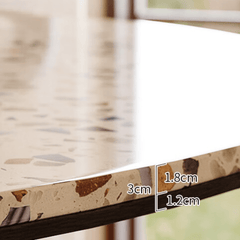 Chic Round Terrazzo Dining Table – Durable Design for Home Gatherings