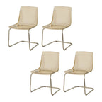 Scandinavian style low back side chair made of plastic and acrylic, ideal for kitchen and dining areas