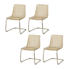 Gorgeous Scandinavian Style Side Chair - Low Back Plastic & Acrylic Chair for Kitchen & Dining Dining Chairs