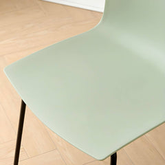 Modern Plastic & Acrylic Side Chair for Kitchen & Dining with Metal Legs Dining Chairs