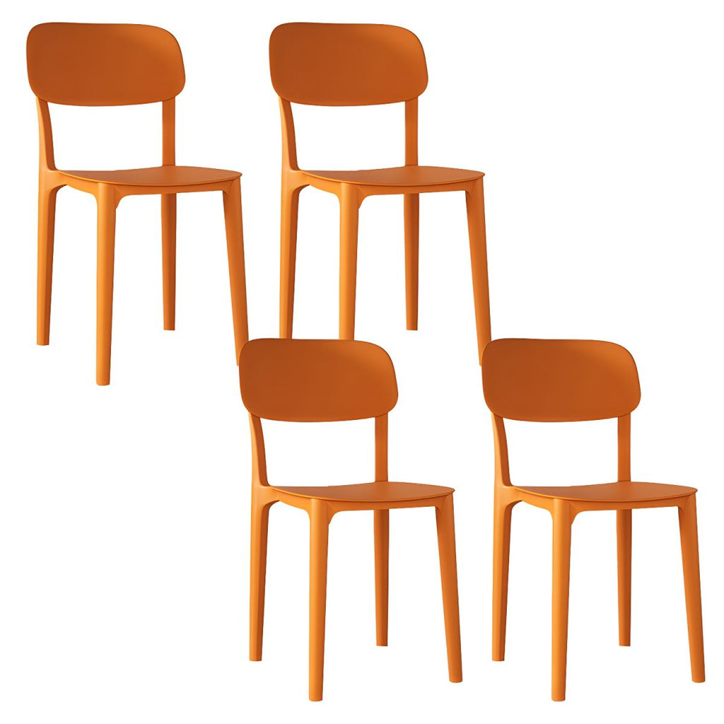 Stackable Nordic acrylic dining chair with backrest and acrylic legs