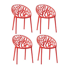 Scandinavian Style Plastic & Acrylic Sloped Arm Chair for Kitchen & Dining Dining Chairs