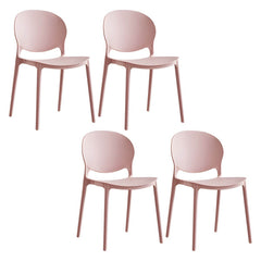 Modern Plastic Open Back Dining Side Chair 32"H Acrylic Dining Chair for Restaurant Dining Chairs