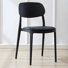 Plastic Scandinavian Living Room Side Chair Matte Finish Open Back Dining Chair Dining Chairs
