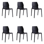 Stackable modern Scandinavian plastic and acrylic chair for kitchen and dining use