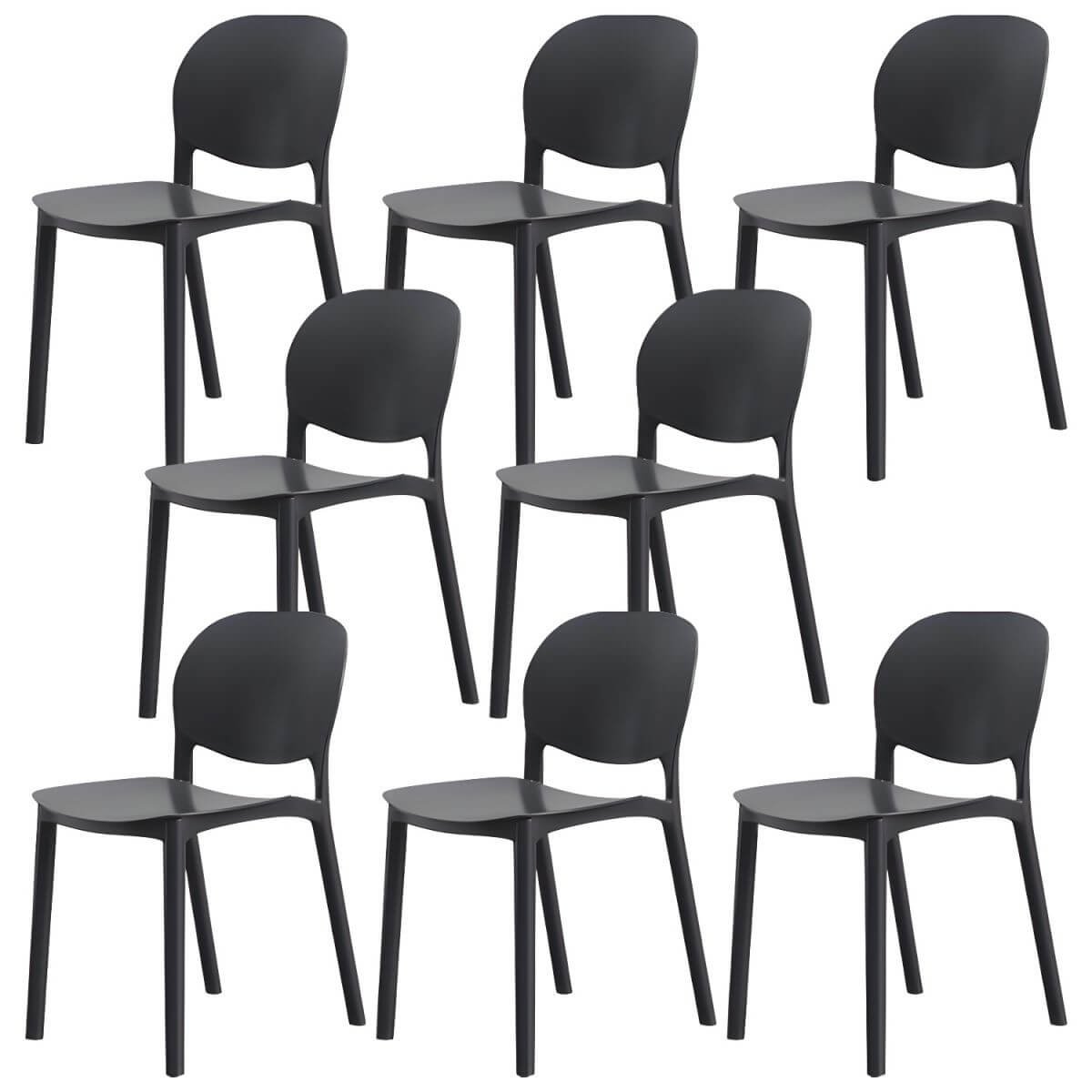 Stackable Nordic dining chair with acrylic legs and ergonomic backrest for modern dining rooms