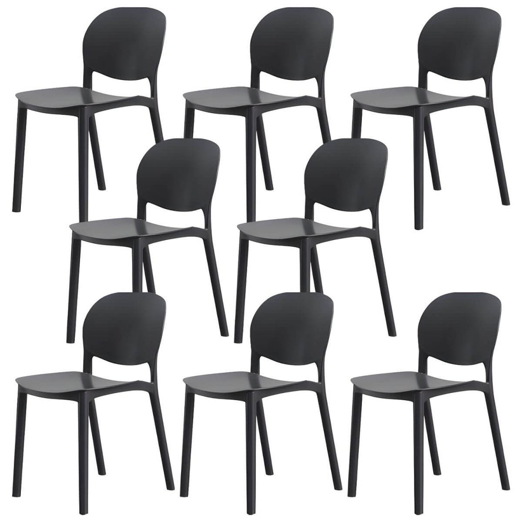 Stackable Nordic dining chair with acrylic legs and ergonomic backrest for modern dining rooms