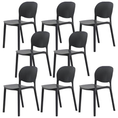 Nordic Backrest Stackable Chair with Acrylic Legs for Dining Room Dining Chairs