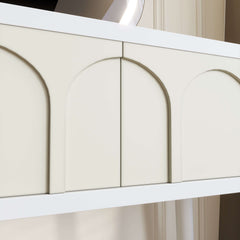 White Black 31.5in. Two Drawer Dresser with Mirror with Chair