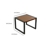 Cocoa color modern patio dining set with laminate tabletop, UV-proof, available in 5 or 7 pieces
