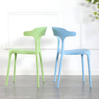 Stackable Nordic acrylic dining chair with backrest and acrylic legs