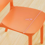 Stackable Nordic dining chair with acrylic legs and ergonomic backrest for modern dining rooms