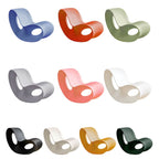 Acrylic contemporary indoor rocking chair without armrest in solid color