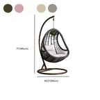 Waterproof tropical porch swing with alloy stand, pads, and chain for outdoor comfort