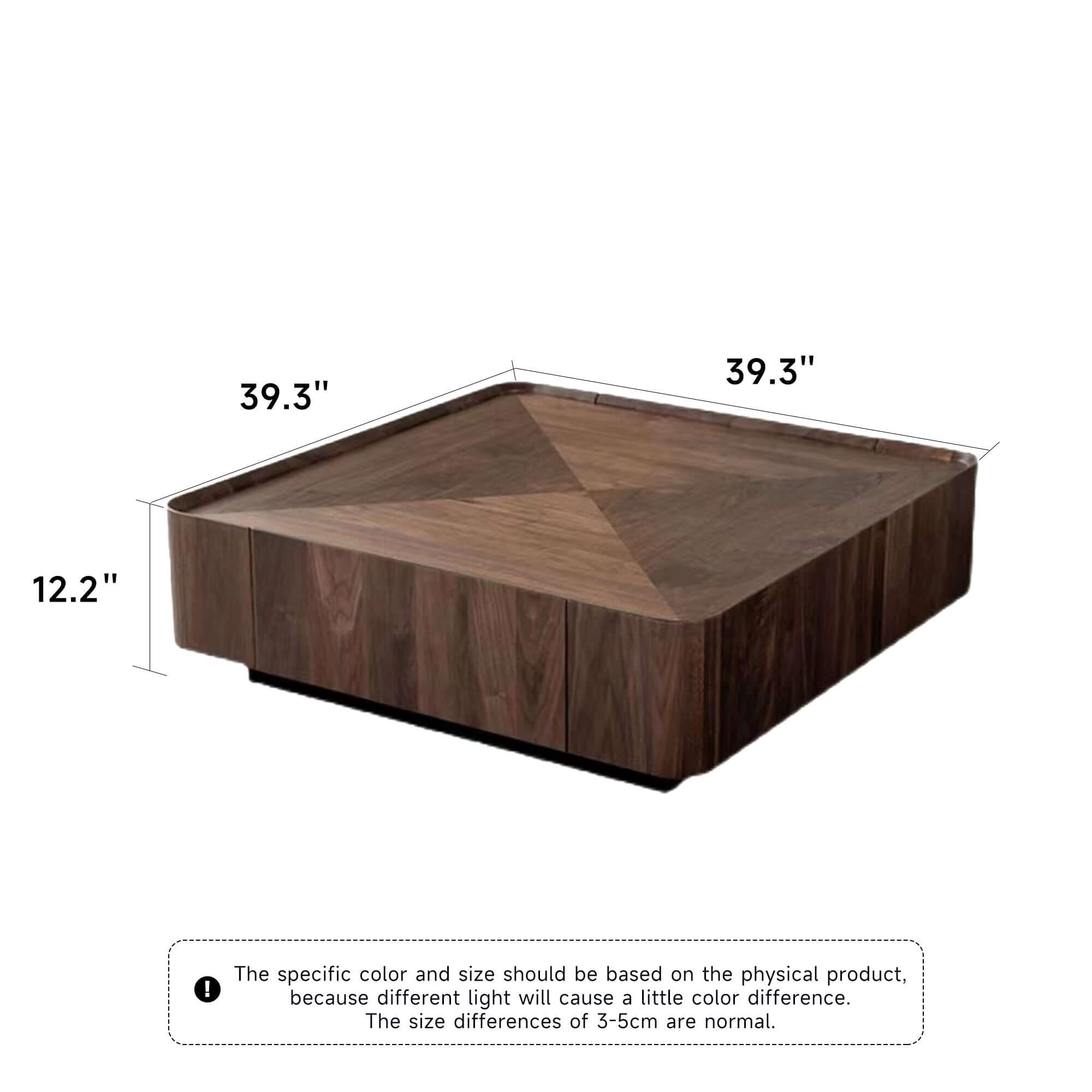 Stylish modern wooden coffee table featuring 2 spacious drawers for storage