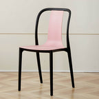 Low-back plastic and acrylic side chair with modern style for kitchen and dining areas