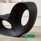 Acrylic contemporary indoor rocking chair without armrest in solid color