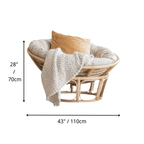 Comfortable Nordic design papasan lounge chair made with durable rattan material
