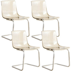 Scandinavian Style Non-Upholstered Side Chair in Plastic & Acrylic Dining Chairs