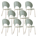Scandinavian style stackable armless side chair made of plastic and acrylic for dining