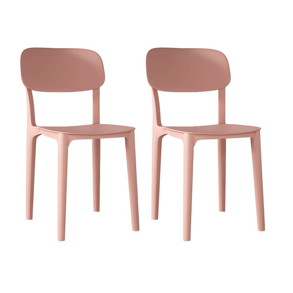 Stackable Nordic acrylic dining chair with backrest and acrylic legs