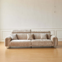 Contemporary Chenille Lounge Sofa with Removable Couch Cover