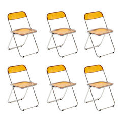 Scandinavian Style Silver Metal Leg Plastic & Acrylic Side Chair Dining Chairs