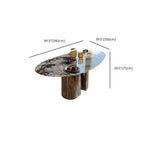 Elliptical white marble effect dining table with anti-stain and scratch-tolerant finish, seats 6 to 8