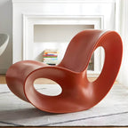 Contemporary plastic and acrylic rocking accent chair with modern design