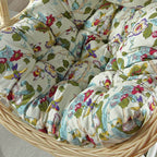 Aluminum porch swing with stand, includes cushions and chain for comfortable outdoor seating