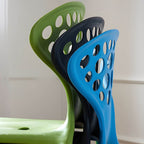 Nordic acrylic dining chair with armrest and backrest, featuring transparent acrylic legs
